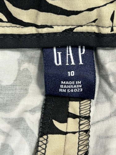 Pantalone donna vintage Gap floreale ritagliato elasticizzato nero/marrone - taglia 10 - Foto 3 di 4