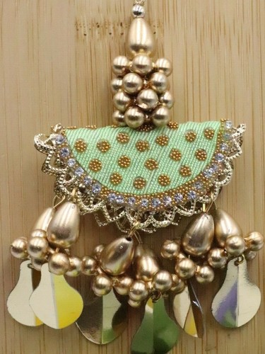 FCL 1 Pair Multicolor Indian Traditional Velvet Tassel Latkan Blouse Dori Edge - Picture 61 of 74