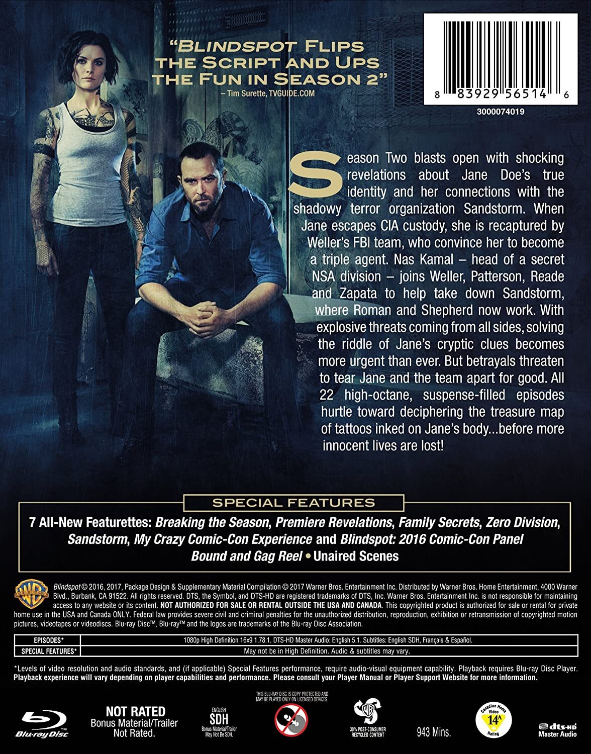 BLINDSPOT COMPLETE DVD Boxset Season 1-5 Tv Show Used Free UK Postage