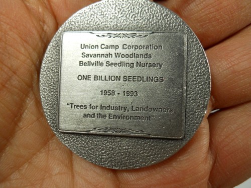 vintage 1993 Union Camp Corp. Savannah Woodlands seedling nursery keychain fob - Picture 4 of 5