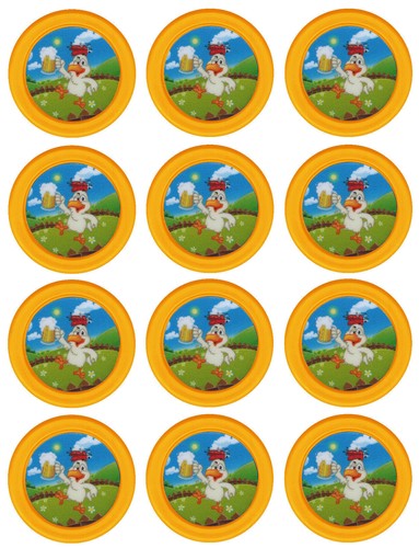 12x Bierhuhn Drunken Louie Spielchips Ersatzchips für Looping Louie 7 Farben - Picture 15 of 30