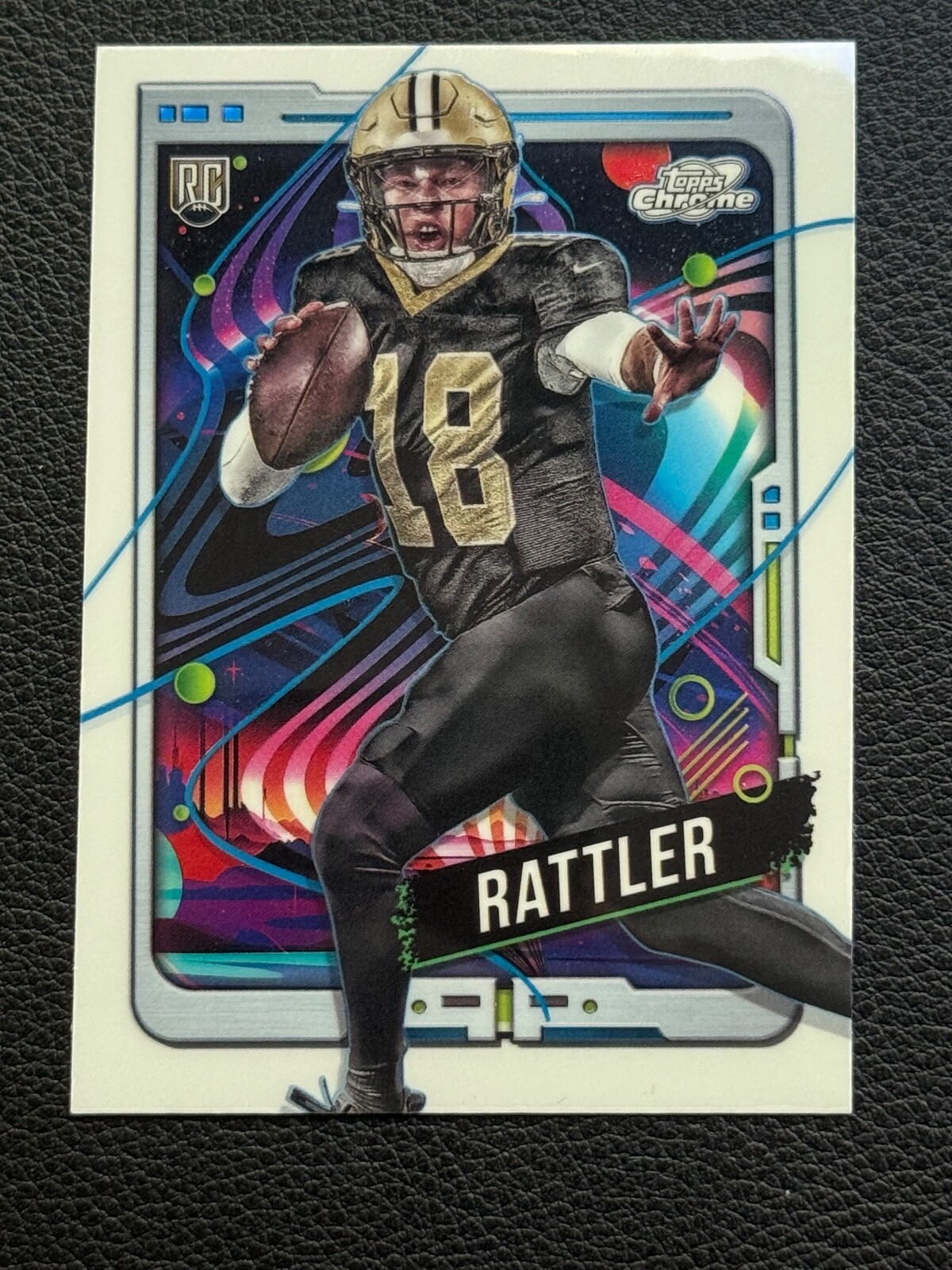 2024 Topps Cosmic Chrome Spencer Rattler White Hole SSP Parallel 164