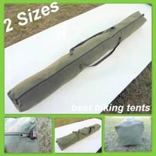 Heavy Duty Canvas Steel Pole X Long Carry Bag Camping Tent Tarp Peg Tool Storage