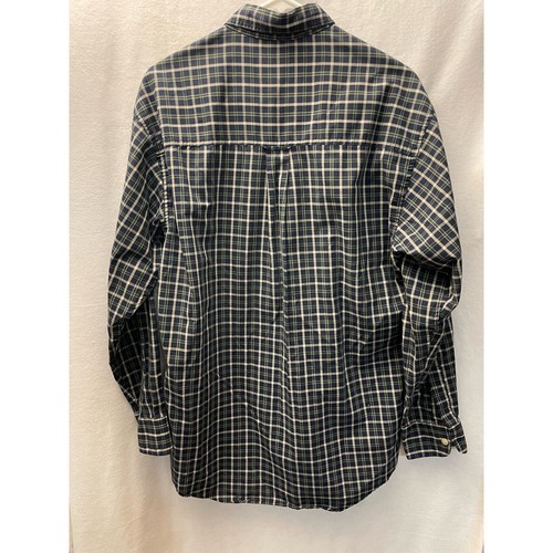 Chaps by Ralph Lauren button up long sleeve shirt plaid blue white size M Mens - Picture 4 of 5