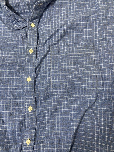 Gitman Bros Mens Button Casual Shirt Blue Geometric Pattern Size XL - Picture 6 of 10