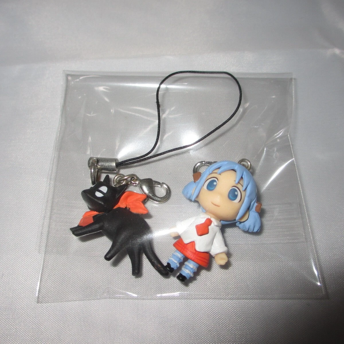 Nichijou Mio Naganohara & Sakamoto Black Cat Figure Strap JAPAN ANIME MANGA