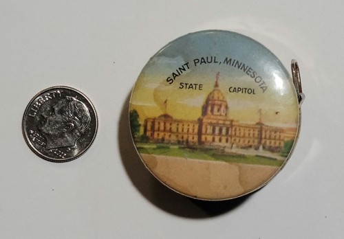 Antique Lithograph Tape Measure St. Paul Minnesota State Capitol Building - Picture 6 of 6