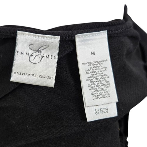 Top donna Emma James floreale medio nero bianco elasticizzato Cottagecore Whimsygoth - Foto 7 di 7