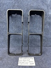 1983-1986 Mustang Black Headlight Lamp Bezels Trim Driver Passenger Lh Rh Oem