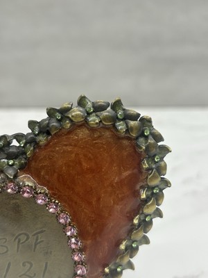 a ♡ JAY STRONGWATER HEART PHOTO FRAME ENAMEL SWAROVSKI CRYSTALS