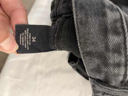 John Varvatos Herren Bowery Jeans Größe 34x31 Schwarz Slim Straight Jeans Hergestellt in den USA - Bild 10 von 13