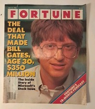 Fortune Magazine July 21 1986 Bill Gates Age 30 Microsoft Stock Issue Vintage