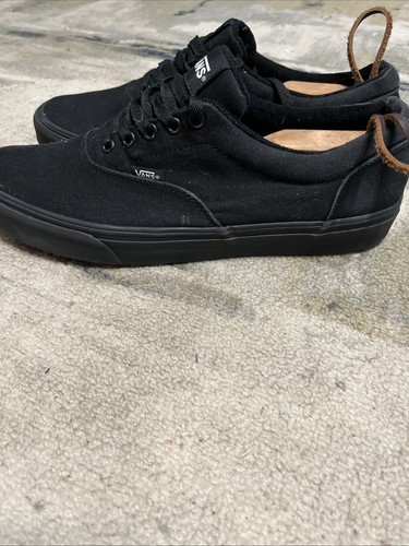 Vans Authentic Classic Skate Shoe New Laceup Vans Black On Black Sz 12 Low Tops - Picture 4 of 8