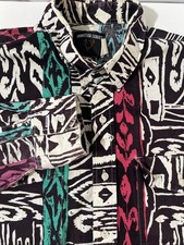 Vintage Frontier Series Shirt Mens Large Aztec Western 90s