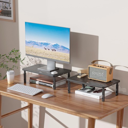 WALI Dual Monitor Stand for Desk, Desk Riser 3 Height 2 Pack - Picture 8 of 8