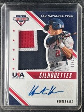 Haas, Hunter - 2020 USA Baseball - Autograph/Swatch - 16/25