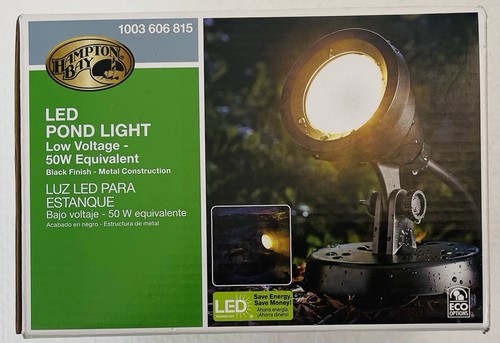 Hampton Bay 450 Lumen 1-Light Integrated LED Black Low Voltage Pond Light - Picture 3 of 11