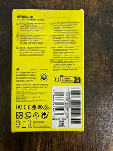 Corsair MP600 Micro 2TB M.2 NVMe PCIe x4 Gen4 SSD – M.2 2242 - Picture 2 of 3