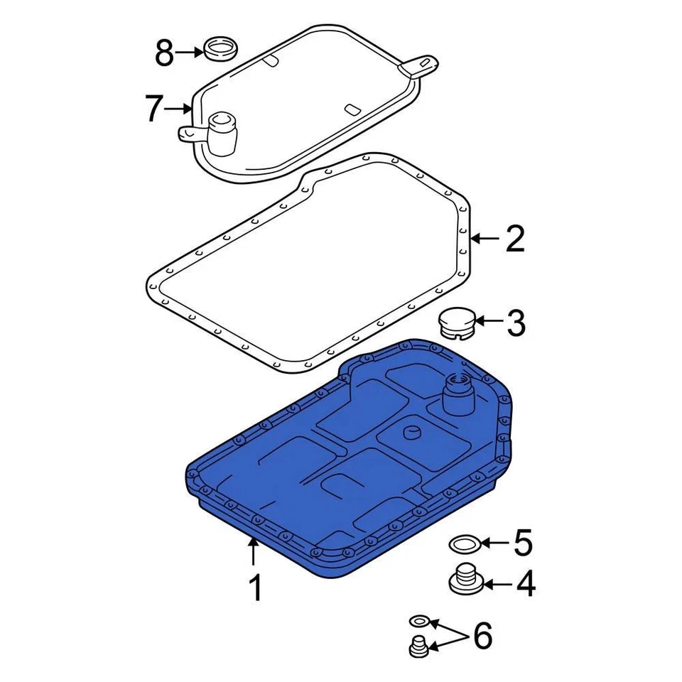 For Volkswagen Passat 1998-2005 Volkswagen 01V321359B Transmission Oil Pan Foto 3 de 4