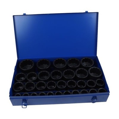 US PRO 32-TEILIG 3/4'' DR 12PT SCHLAGSCHRAUBER STECKSCHLÜSSELSATZ 19-60 MM SCHWERLAST CR-MO