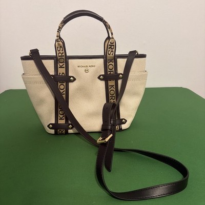Michael Kors Maeve Small Open Tote Bag - Black/Tan, New WOT TAG