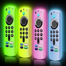 ONEBOM Protective Silicone Remote Control Cover (4 Pack, Glow in the Dark)