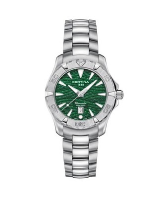 CERTINA Women Analog Quartz Casual Watch Classic Dress Green Dial Waterproof Rou