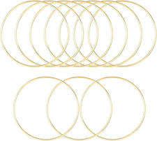 10 Pcs 6 Inch Metal Hoops for Crafts, Dream Catcher Rings, Wire Wreath Frame Flo