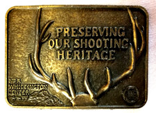 NRA Whittington Center Solid Brass Belt Buckle Preserving Our Shooting Heritage