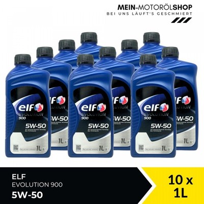 Elf Evolution 900 5W-50 API CD API SG Motoröl 10x1 Liter = 10 Liter