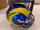 Cam Akers Signed Blue LA Rams Full Size Riddell Replica Helmet - Beckett COA
