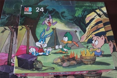 1992 Tiny Toon Adventures Puzzle 24 Large Pcs 100% Complete Plucky Buster Dizzy