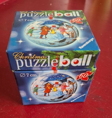 Puzzle 3D Puzzleball Weihnachtskugel Schneemann 60 komplett Sammlung Paket