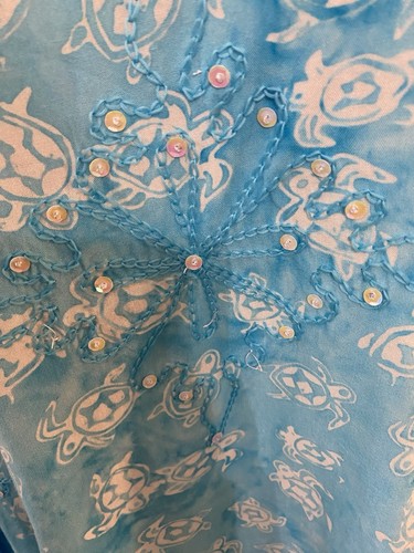 Island Planet Beach Kimono Cover Up Turtle Design 100% Rayon one size - Picture 7 of 12
