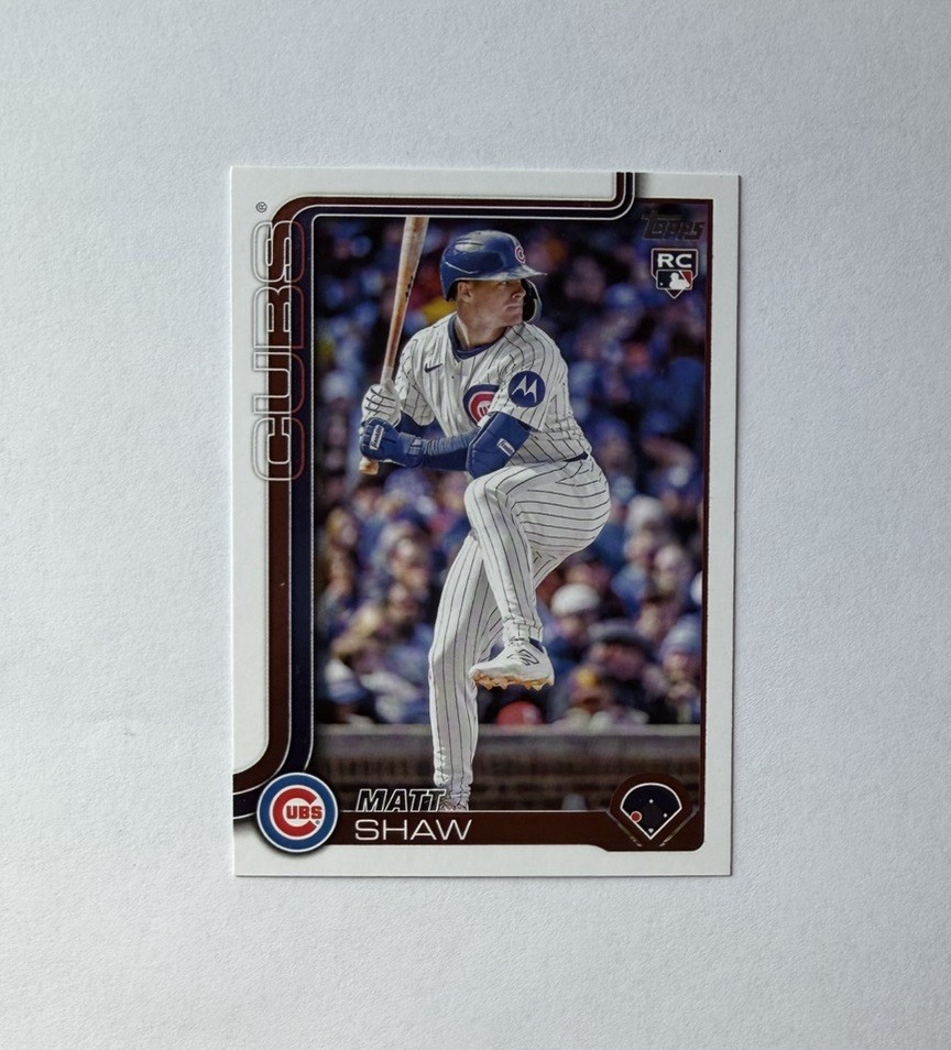 2025 Topps Update #US200 Matt Shaw (RC) Rookie  -  Chicago Cubs