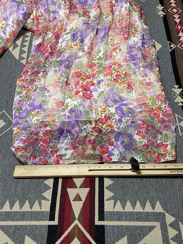 James Purcell Silk Floral Palazzo Pants Sz 6 Wide Leg Abraham Switzerland Vtg 30 - Picture 7 of 10