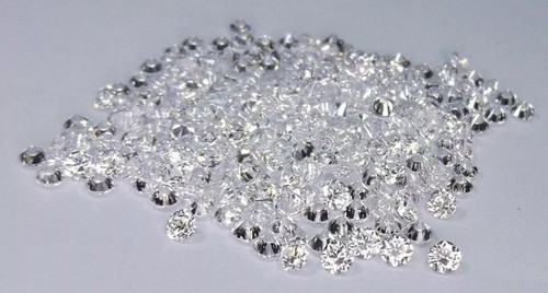 Diamante CVD taglio tondo certificato 1 mm colore H VVS2 purezza lotto 7 pezzi diamanti - Foto 2 di 8