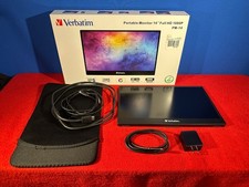 Verbatim 14" Portable Monitor with USB-C, HDMI, and Full HD 1080p IPS Display