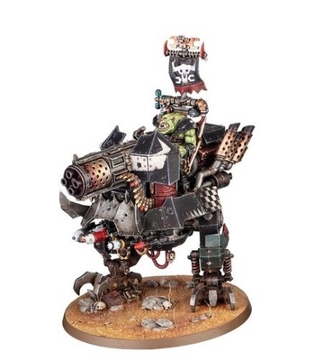 Warhammer 40K - Armageddon - Ork Big Mek Dakkarig - NOS - No box. S12