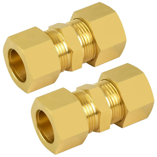 5/8" OD Brass Compression Fitting - Heavy-Duty Leakproof Union Connector for ...
