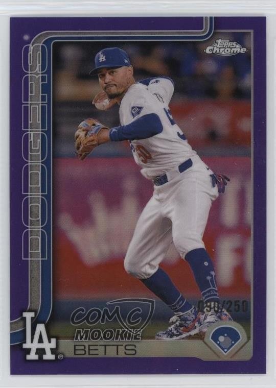 2025 Topps Chrome Purple Refractor /250 Mookie Betts #50 tw0