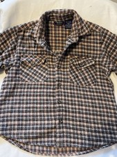 Pine Peak Blues by Nordstrom Kids Flannel Button Down Shirt Size M 5-6