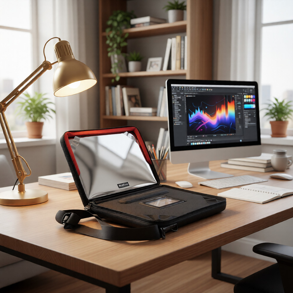 NutKase Ballistic Nylon Folio Case For Chrome Notebook Black With Straps