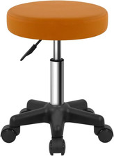round Rolling Stool Height Adjustable Stool with Wheels for Spa Salon Massage Pa