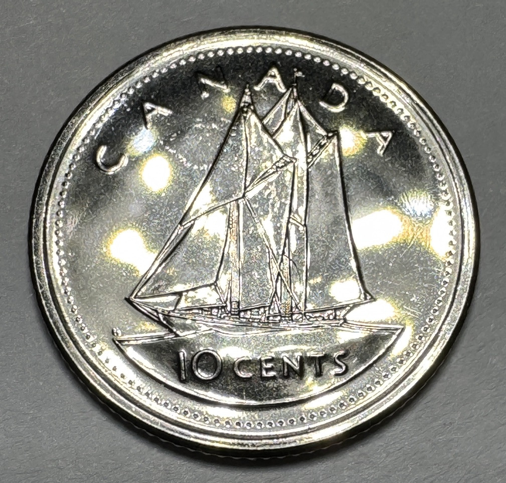 オキュパイド　1947〜1952 GHQ オープンジープ　　　　ゼンマイ式 1952-2002-P Canadian Dime from Golden Jubilee Mint Set. Beautiful
