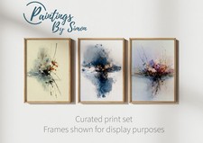 Modern Abstract Triptych Art Print Set - 5