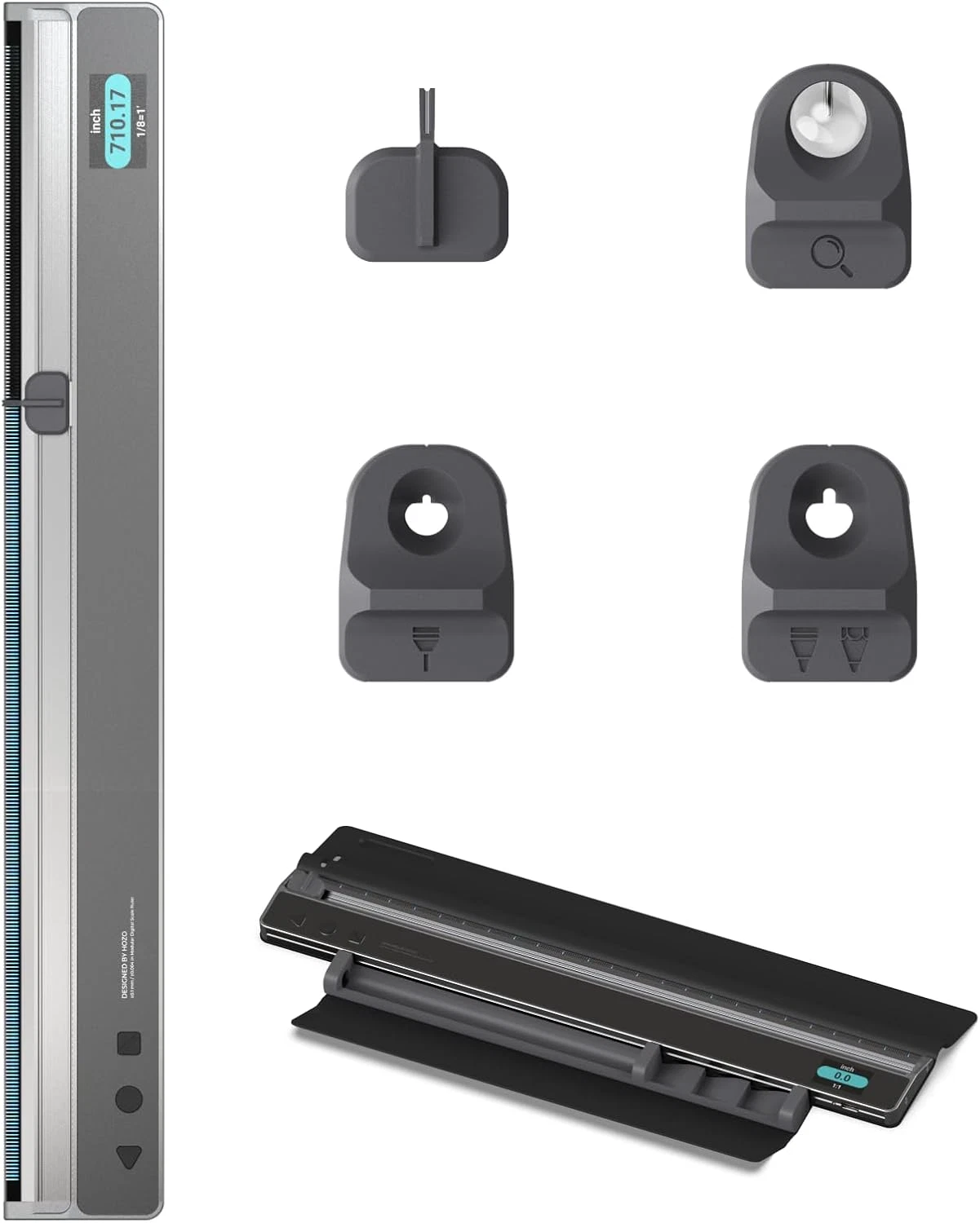 Neoruler Digital Scale Ruler Kit with Protective Case for Precision Measuring