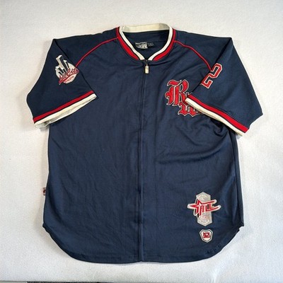Regal Wear All City Baseball Warm Up Trikot Herren XL Full Zip Blau Vintage