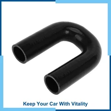 1 Pcs 38mm 1.50" ID 150mm 5.91" Length 180 Degrees Black Car Silicone Hose New
