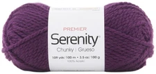 Premier Serenity Chunky Yarn-Eggplant - 3 Pack